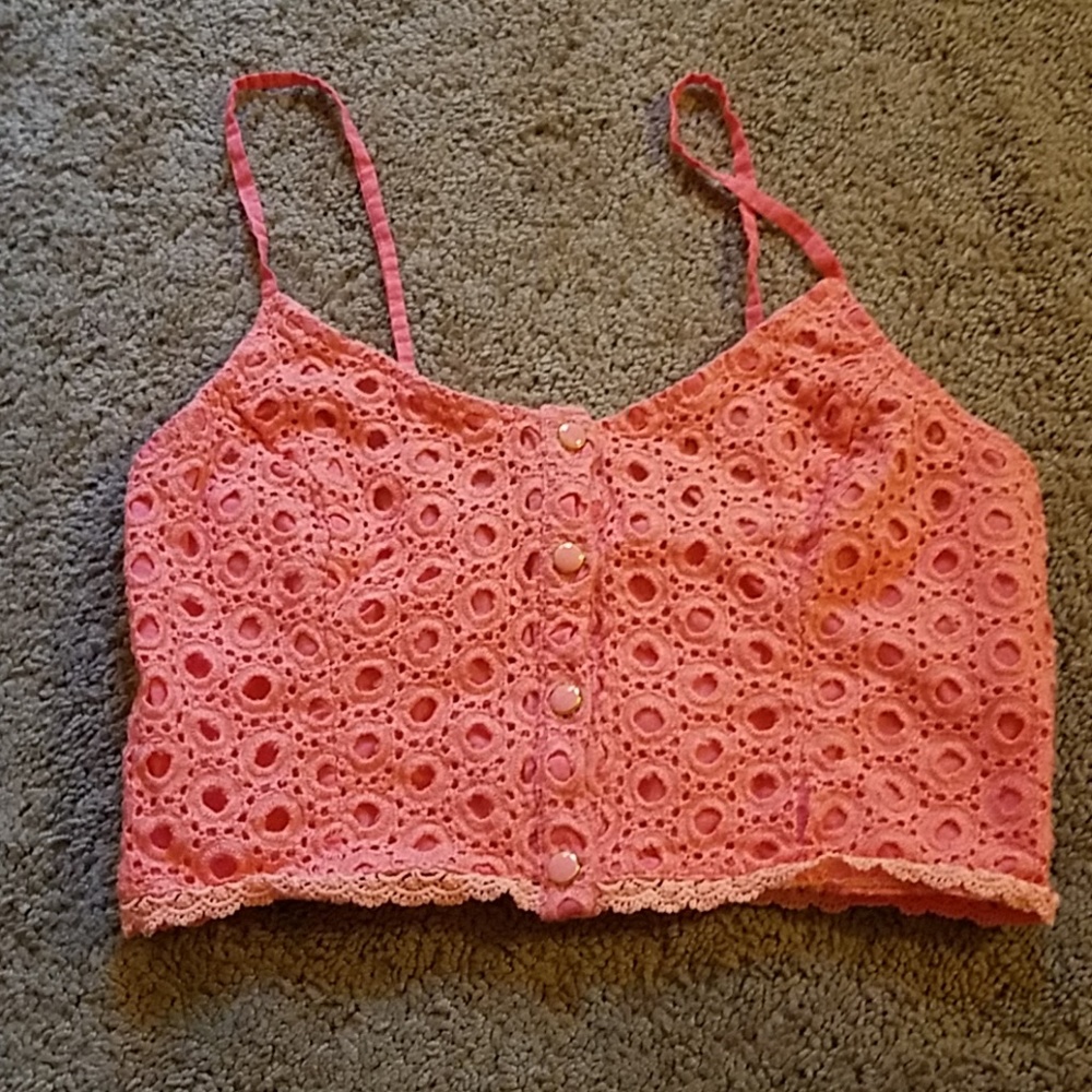 Coral crop top